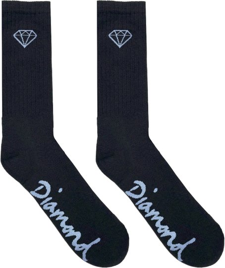 Meia Diamond brilliant  Sock cano Longo - Preto
