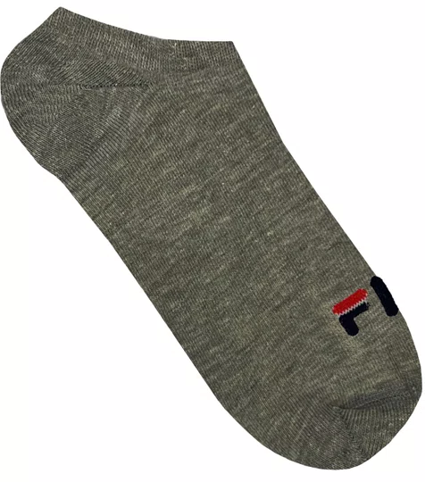 Meia Fila Cano Invisível Kit/3 Pares Mistas 39-43 Masculino - Preto/Mescla/Branco