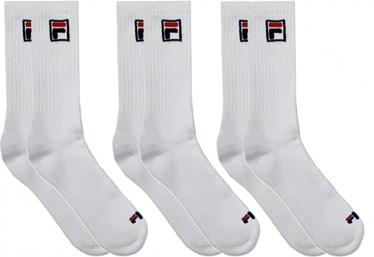 Meia Fila Cano Longo Kit/3 Pares 39-43 Masculino - Branco
