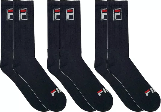 Meia Fila Cano Longo Kit/3 Pares 39-43 Masculino - Preto