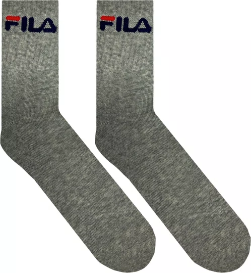 Meia Fila Cano Medio Kit/3 Pares 39-43 Masculino - Branco/Mescla/Preto