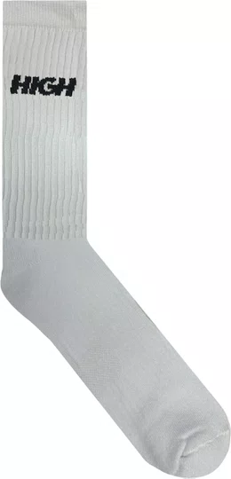 Meia High Unissex LogoTipo Cano Longo Algodão - Branco