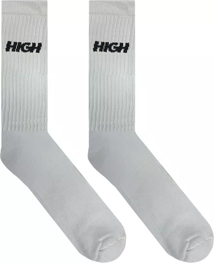 Meia High Unissex LogoTipo Cano Longo Algodão - Branco