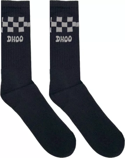 Meia Masculina Dhoo Cheker Algodão - Preto