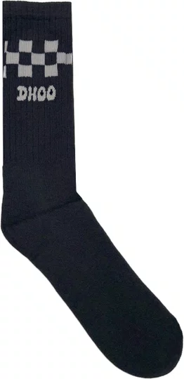 Meia Masculina Dhoo Cheker Algodão - Preto