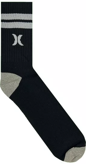 Meia Masculina Hurley Cano Medio Canaletado - Preto