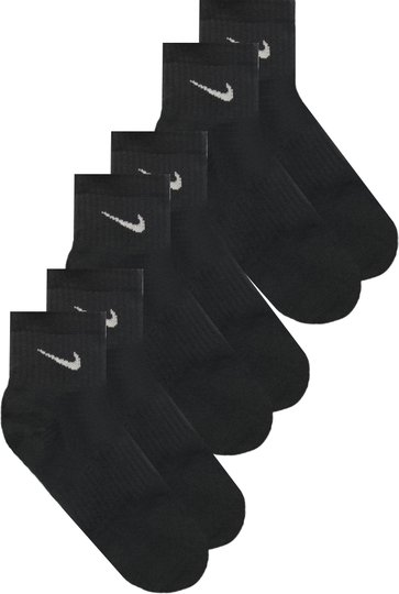 Meia Nike Every Cush Ankle 3 Pares - Black