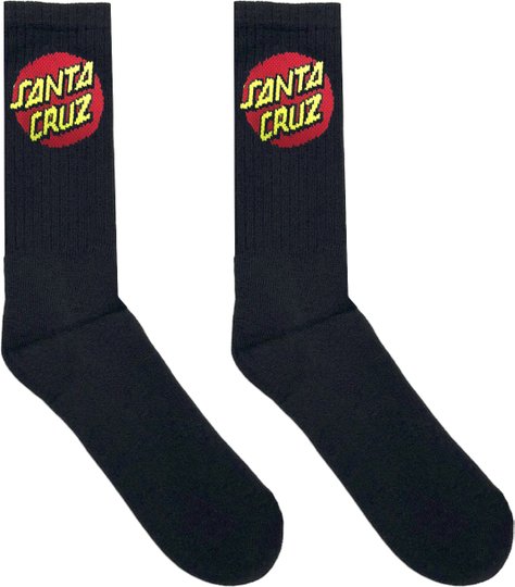 Meia Santa Cruz Classic Dot Cano Longo - Preto