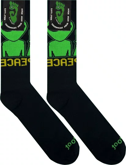 Meia Unissex Gnarly Ets Cano Longo Algodão Macio - Preto