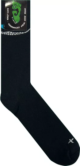 Meia Unissex Gnarly Fear Cano Longo Algodão Macio - Preto