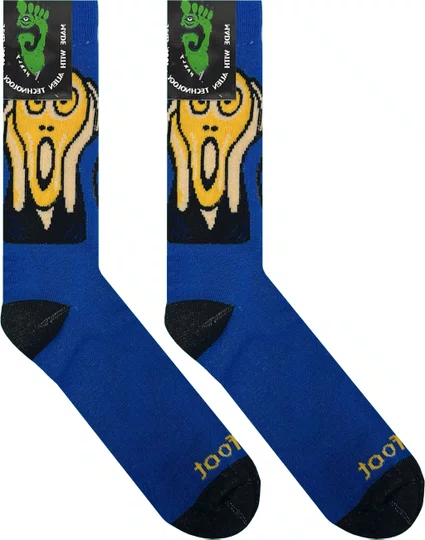 Meia Unissex Gnarly Susto Aterrorizante Cano Longo Algodão Macio - Blue