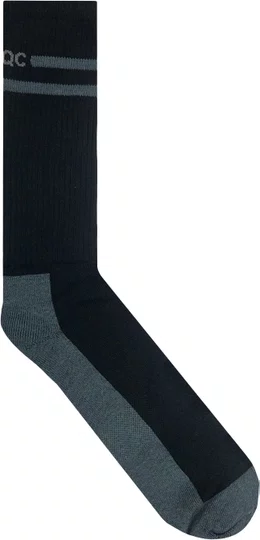 Meia Unissex High QC HCQC Cano Longo Algodão - Preto/Chumbo