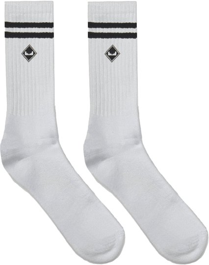 Meia Unissex Session Cano Alto Faixa - Branco