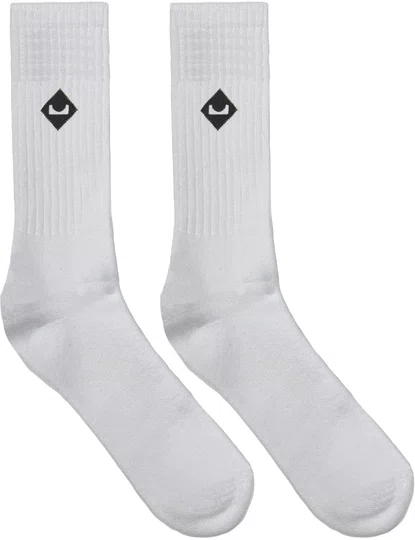 Meia Unissex Session Cano Alto Loguinho lateral - Branco