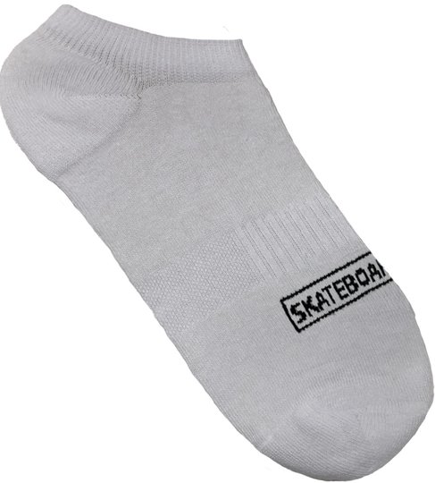 Meia Unissex Session Invisivel Skateboard - Branco