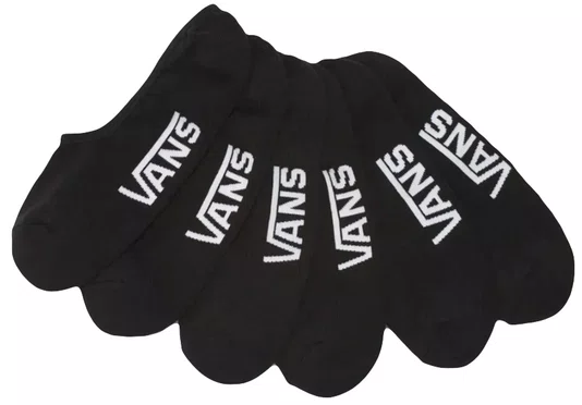 Meia Unissex Vans Classic Super No Show Kit/3 Black - Preto