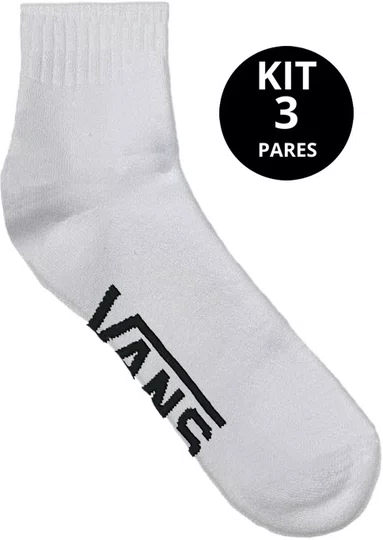 Meia Unissex Vans Classic Ankle Kit/3 - Branco