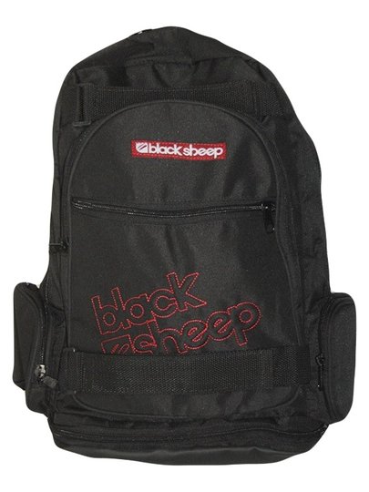 Mochila Black Sheep Skate Big Spin - Preto/Vermelho