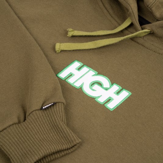 Moletom Masculino High Colored Manga Longa com Capuz - Verde Musgo