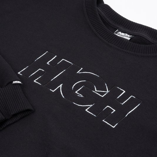 Moletom Masculino High Crewneck Logo Colored Manga Longa sem Capuz - Preto