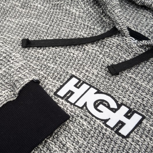 Moletom Masculino High Heater Suéter Manga Longa com Capuz - Branco/Preto