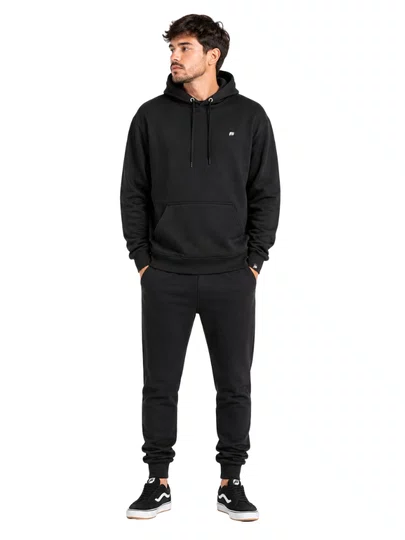 Moletom Careca Masculino Freesurf Basico Logo - Preto