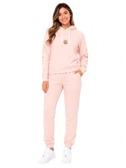 Moletom Cropped Feminino Vans x Angie Marino - Rosa