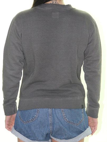Moletom Feminino Element Care Blazin Manga Longa sem Capuz - Cinza
