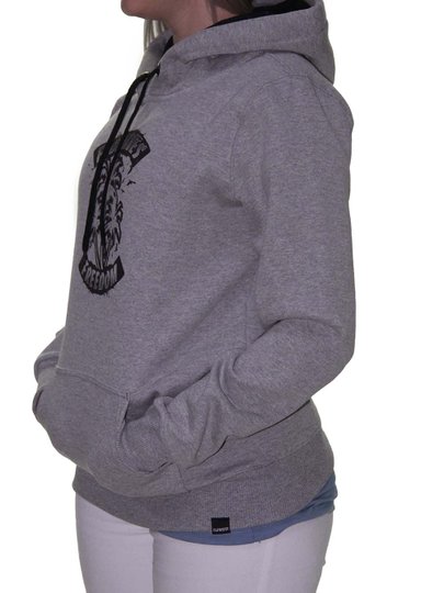 Moletom Feminino Flo Waves Freedom Manga Longa - Cinza Mesclado
