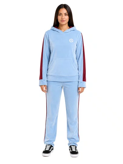 Moletom Feminino Freesurf Especial Plush Manga Longa com Capuz - Azul Céu