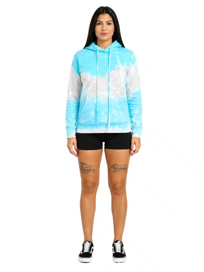 Moletom Feminino Freesurf Especial Tie Dye Manga Longa - Tie Dye/Azul