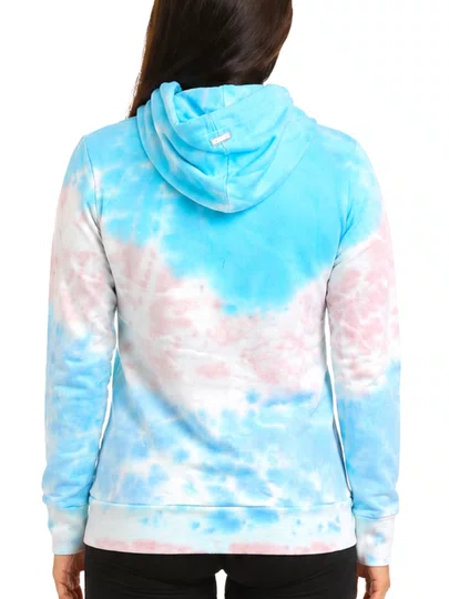 Moletom Feminino Freesurf Especial Tie Dye Manga Longa - Tie Dye/Azul