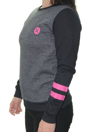 Moletom Feminino Hurley Sensation Manga Longa - Grafite Mesclado