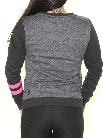 Moletom Feminino Hurley Sensation Manga Longa - Grafite Mesclado