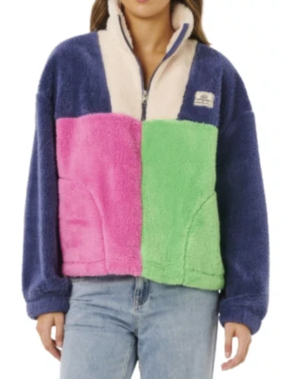 Moletom Feminino Rip Curl Block Party Fleecevy - Multicores