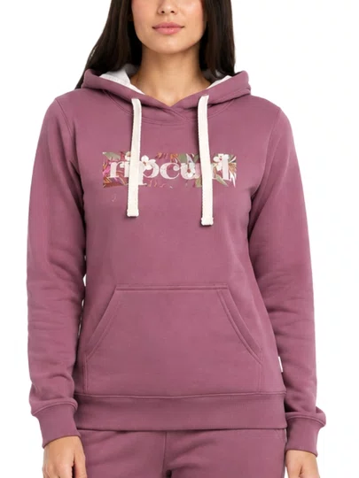 Moletom Feminino Rip Curl Classic Shore Fleece Manga Longa com Capuz - Bordo