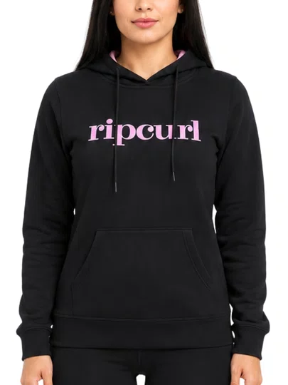 Moletom Feminino Rip Curl North Fleece Manga Longa com Capuz - Preto