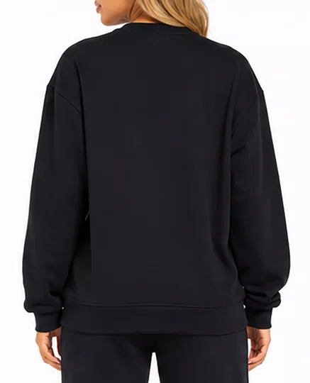 Moletom Feminino Vans Crew Neck Fleece - Preto