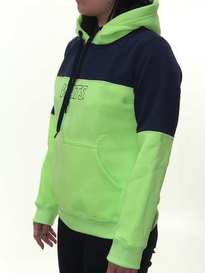 Moletom Feminino Wats Girl Neon Manga Longa com Capuz - Verde Neon