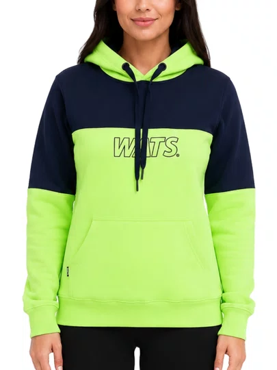 Moletom Feminino Wats Girl Neon Manga Longa com Capuz - Verde Neon