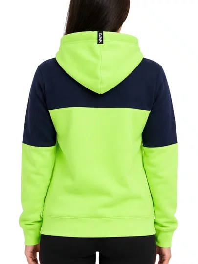 Moletom Feminino Wats Girl Neon Manga Longa com Capuz - Verde Neon