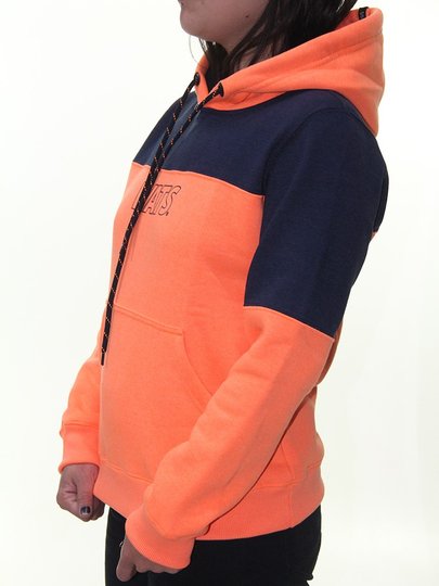 Moletom Feminino Wats Girl Neon Manga Longa com Capuz - Laranja Neon