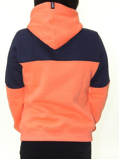 Moletom Feminino Wats Girl Neon Manga Longa com Capuz - Laranja Neon