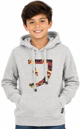 Moletom Infantil Juicy Aloha - Cinza Mesclado