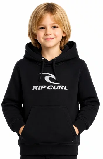 Moletom Infantil Rip Curl Icon Manga Longa Estampado - Preto