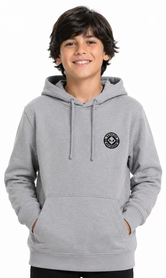 Moletom Infantil Session Loguinho SKT - Cinza/Mesclado