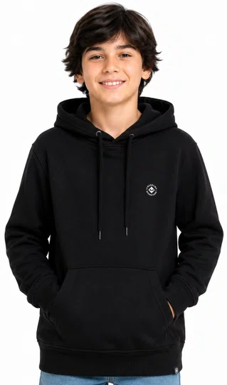 Moletom Infantil Session Loguinho SKT - Preto