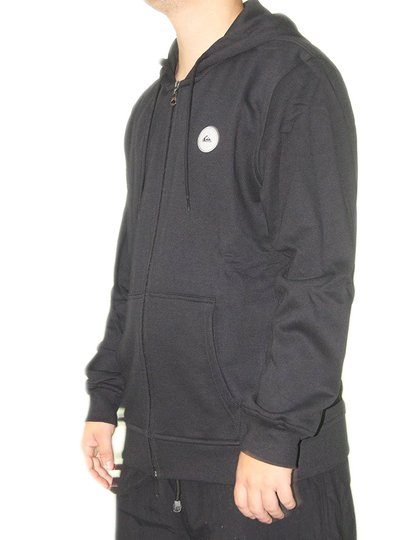 Moletom Masculino Aberto Quiksilver Transfer Round - Preto