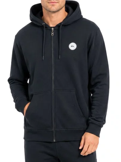 Moletom Masculino Aberto Quiksilver Transfer Round - Preto