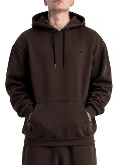 Moletom Masculino Big Freesurf Fenhado Basico Logo - Marrom